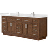 Custom image for Dark Oak with Brushed Nickel Trim / Carrara Cultured Marble / No Mirror