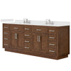 Custom image for Dark Oak with Brushed Nickel Trim / Giotto Quartz / No Mirror