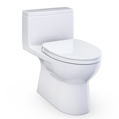 Redington One-Piece Elongated 1.28 Gpf Washlet+ And Auto Flush Ready Universal Height Toilet With Right-Hand Trip Lever, Cefiontect And Ss124 Softclose Seat