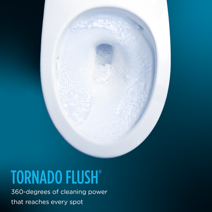 Eco Guinevere WASHLET+ Ready Elongated 1.28 GPF Universal Height Skirted Toilet with CEFIONTECT