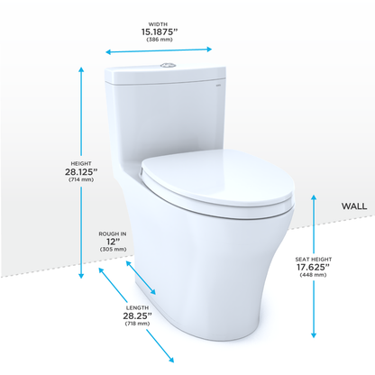 Aquia IV One-Piece Elongated Dual Flush 1.28 and 0.9 GPF Universal Height