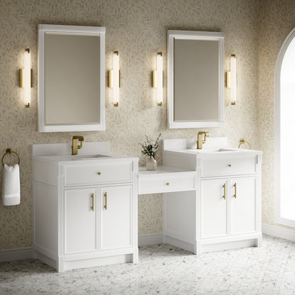 Bellshire 84" Dual Vanity Set with 24" Make-Up Counter