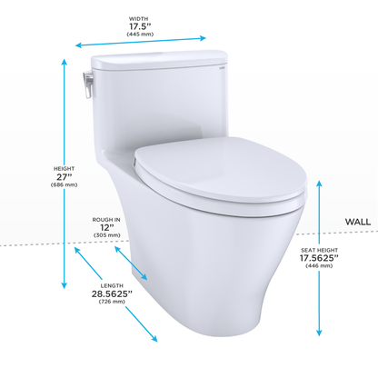 Nexus One-Piece Elongated 1.28 GPF Universal Height Toilet with SS124 SoftClose Seat