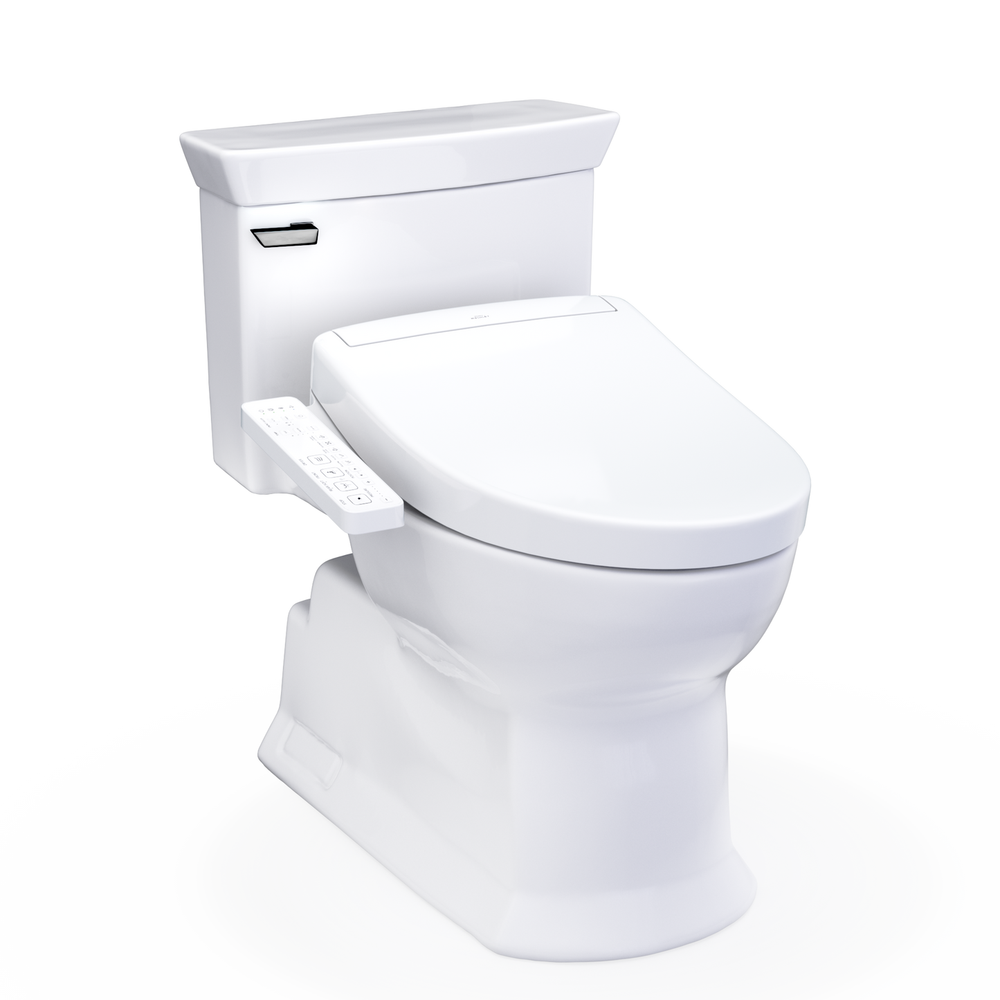 WASHLET+ Soiree Elongated 1.28 GPF Universal Height Toilet with S2 Bidet Seat