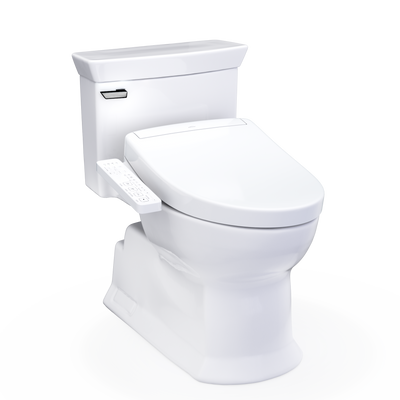 WASHLET+ Soiree Elongated 1.28 GPF Universal Height Toilet with S2 Bidet Seat