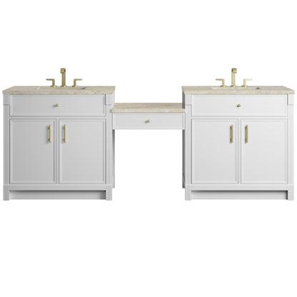 Bellshire 96" Dual Vanity Set with 24" Make-Up Counter