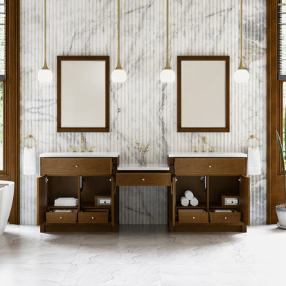 Bellshire 96" Dual Vanity Set with 24" Make-Up Counter