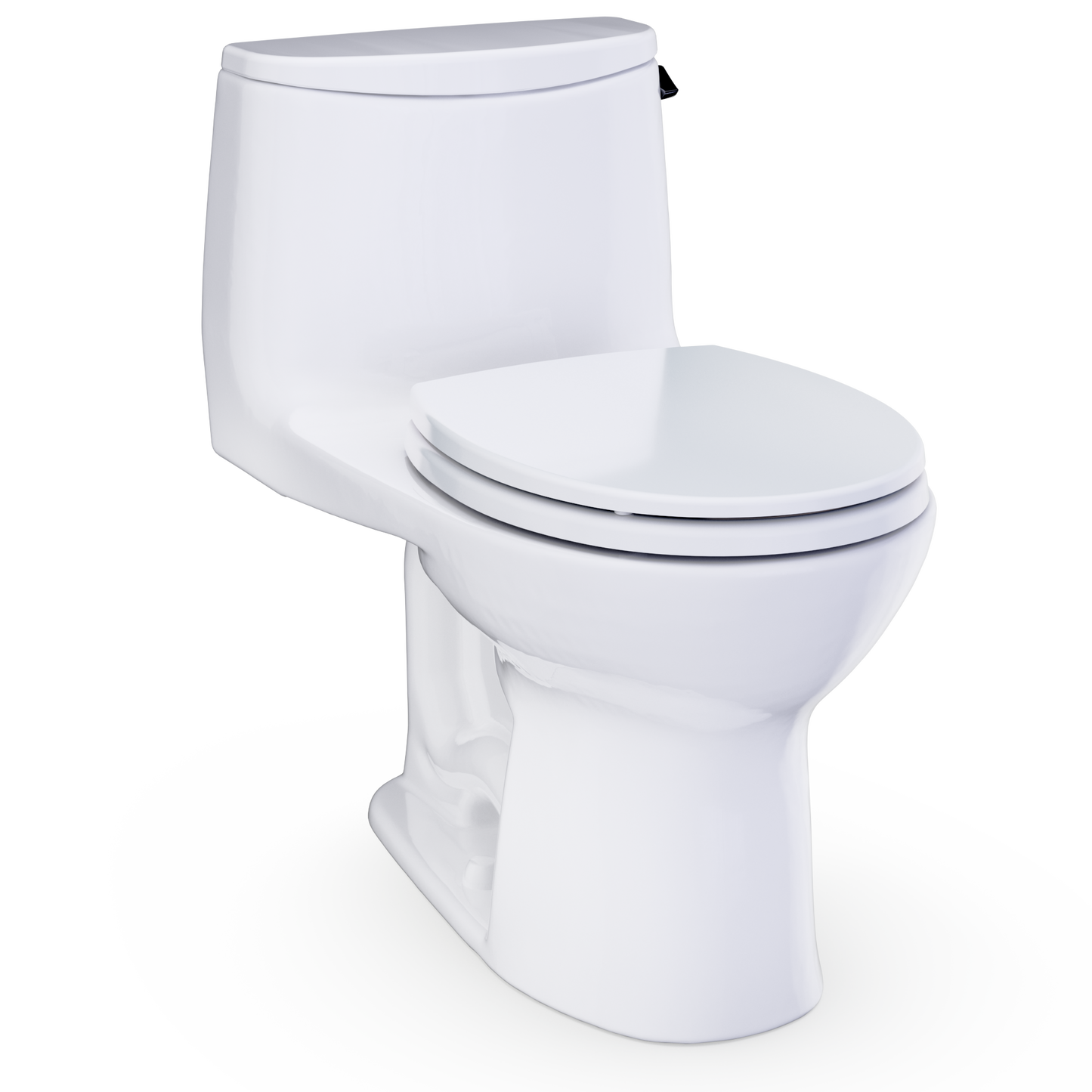 Ultramax One-Piece Round 1.28 GPF Universal Height Toilet with SS113 SoftClose Seat