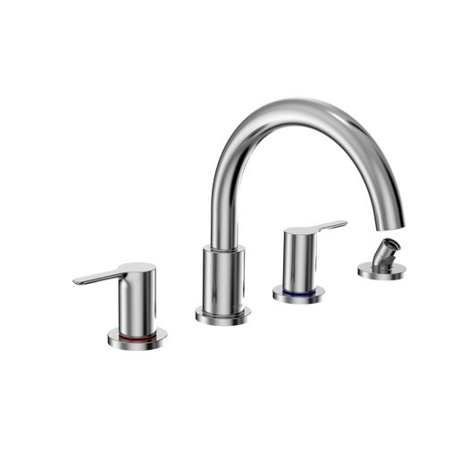 Toto Lb Two-Handle Deck-Mount Roman Tub Filler Trim With Handshower