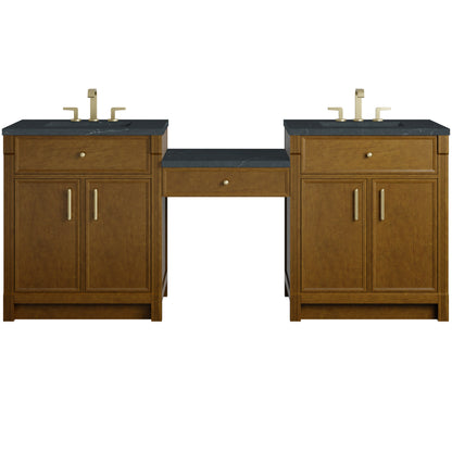 Bellshire 84" Dual Vanity Set with 24" Make-Up Counter