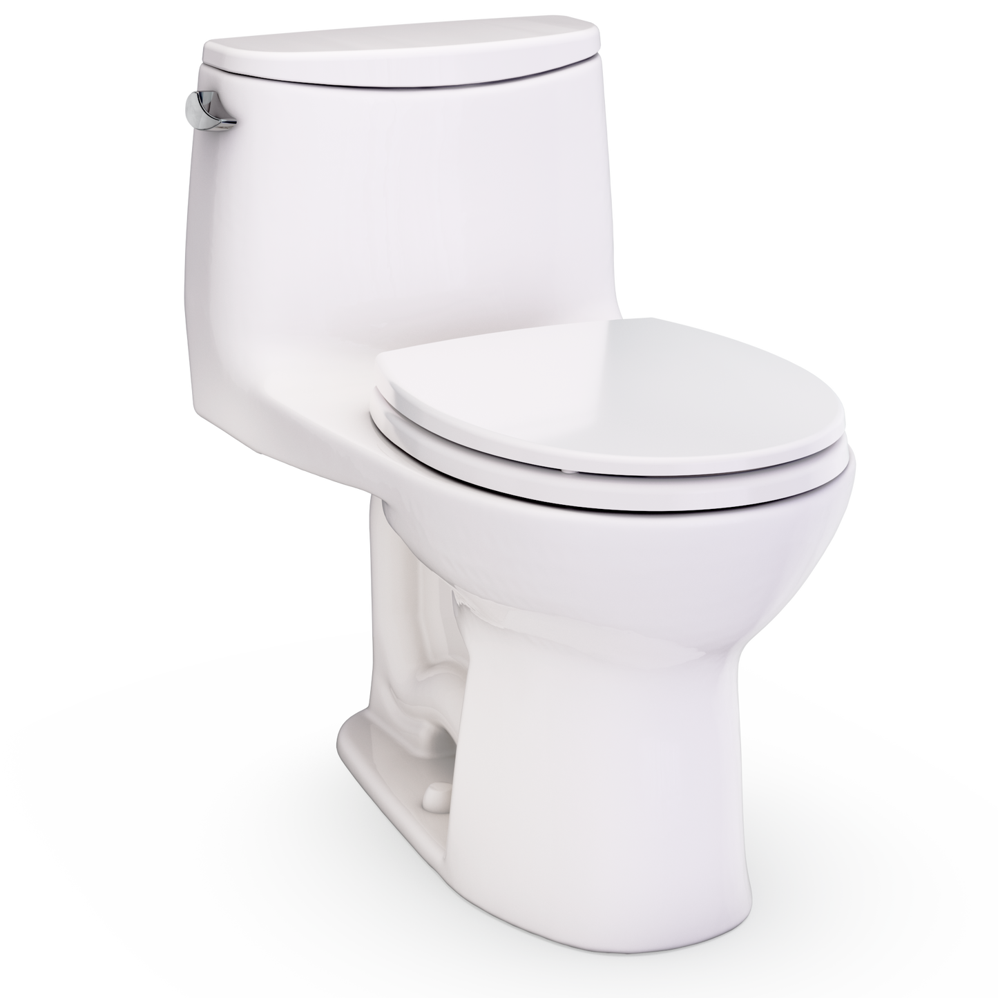 Ultramax One-Piece Round 1.28 GPF Universal Height Toilet with SS113 SoftClose Seat