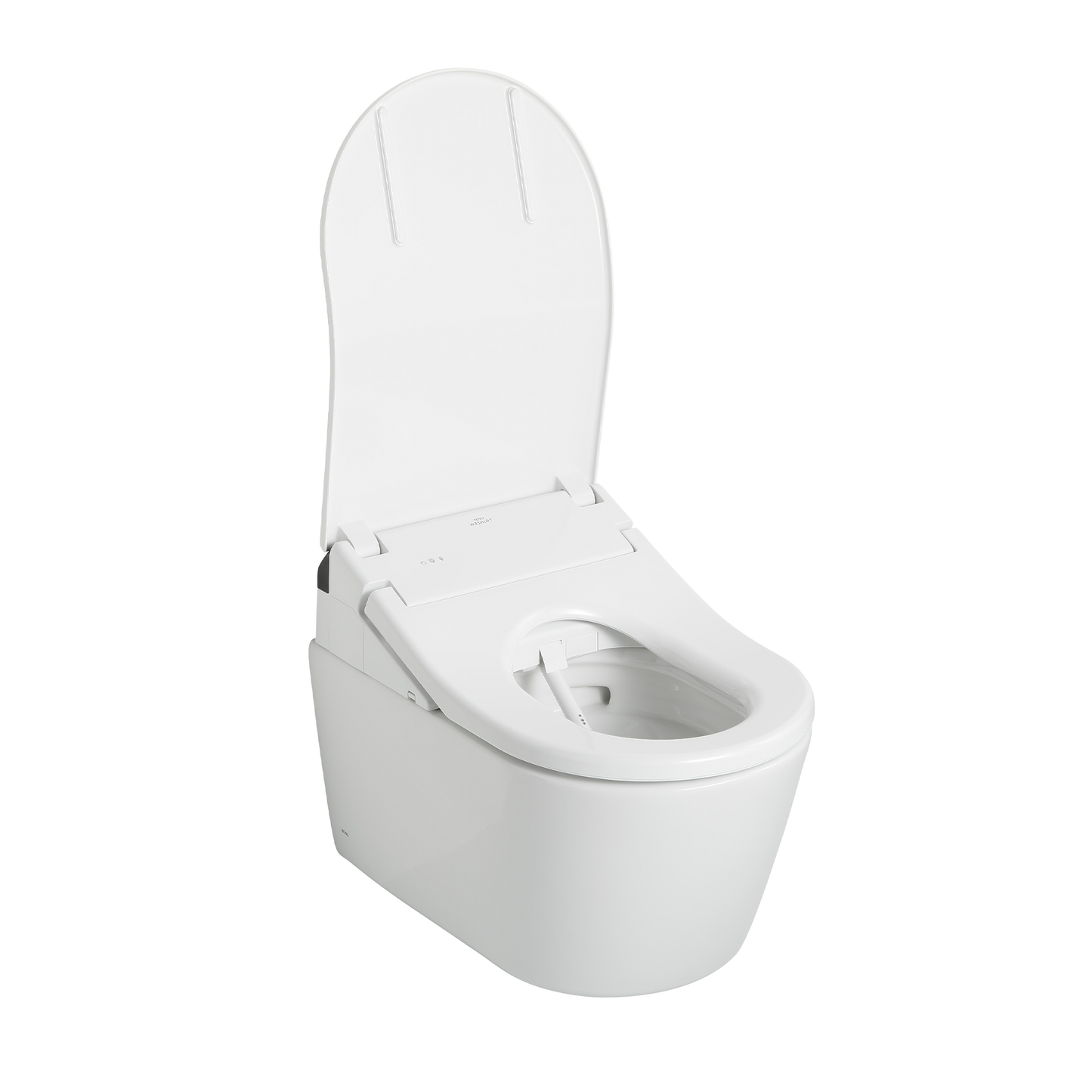 Washlet+ Rp Wall-Hung D-Shape Toilet With Rx Bidet Seat And Duofit In-Wall 1.28 And 0.9 Gpf Auto Dual-Flush Tank System