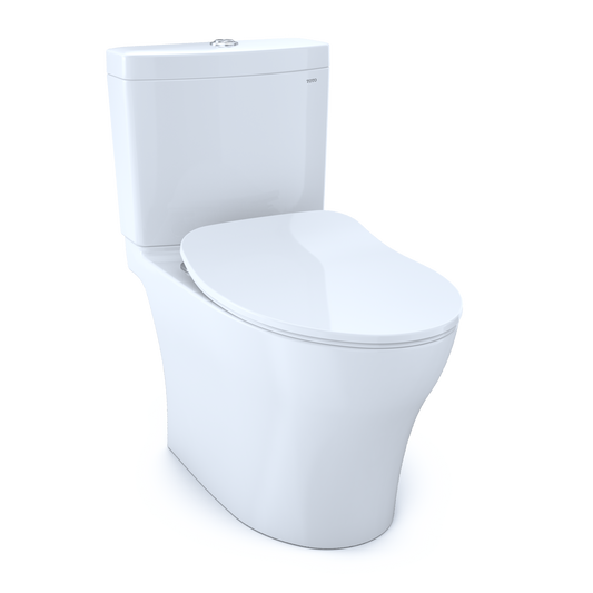 Toto Aquia Iv Two-Piece Elongated Dual Flush 1.28 And 0.9 Gpf Toilet With Cefiontect And Softclose Seat, Washlet+ Ready, Cotton White 
