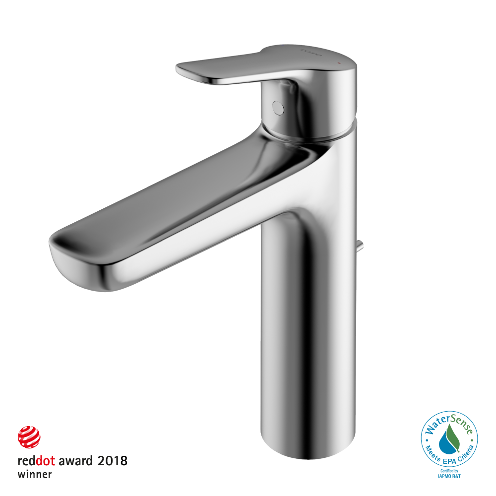 GS Series 1.2 GPM Single Handle Bathroom Faucet for Semi-Vessel Sink with COMFORT GLIDE Technology and Drain Assembly