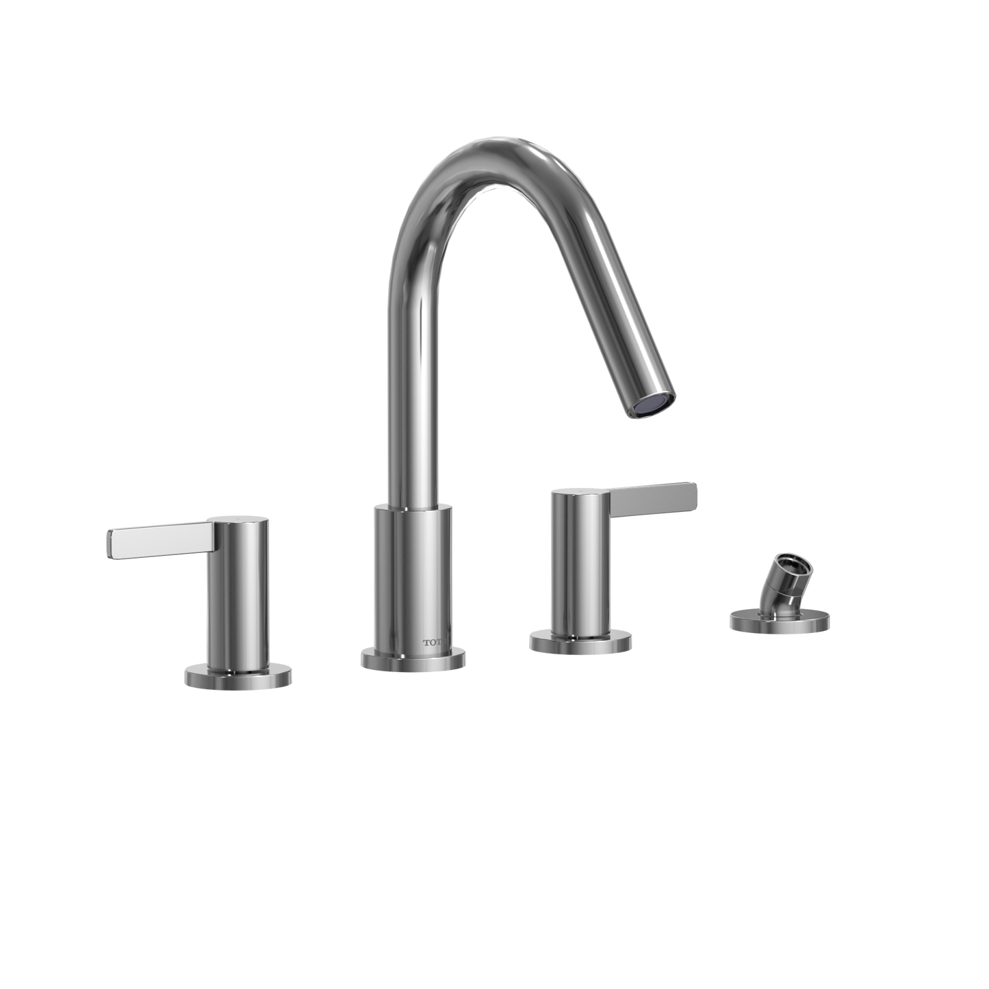 Gf Two Lever Handle Deck-Mount Roman Tub Filler Trim With Handshower
