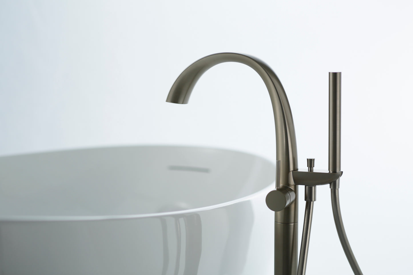 ZN Single-Handle Freestanding Tub Filler Faucet with 1.75 GPM Handshower