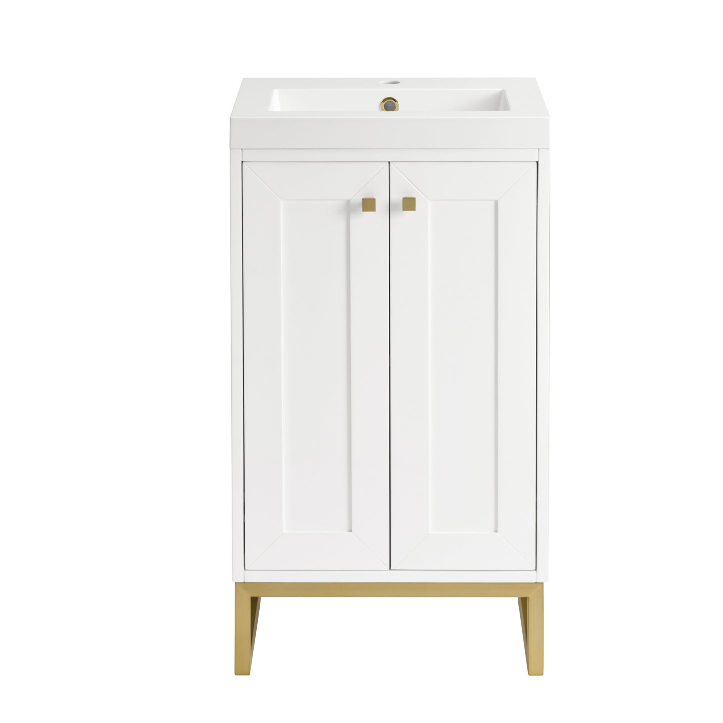 Chianti 20" Single Vanity w/ White Glossy Composite Stone Top