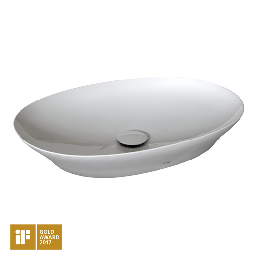 Toto Kiwami Oval 24 Inch Vessel Bathroom Sink With Cefiontect
