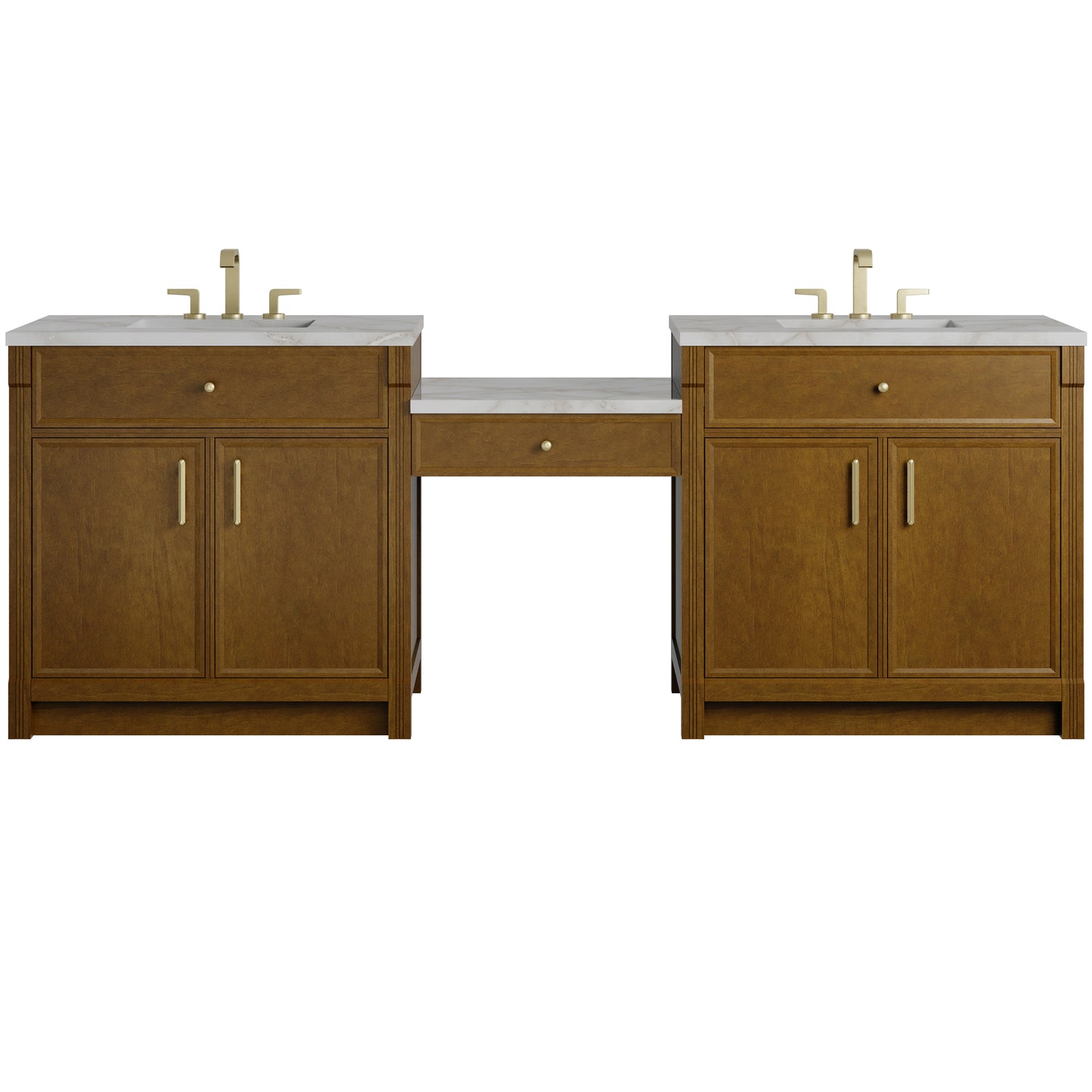 Bellshire 96" Dual Vanity Set with 24" Make-Up Counter