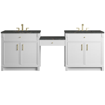 Bellshire 96" Dual Vanity Set with 24" Make-Up Counter