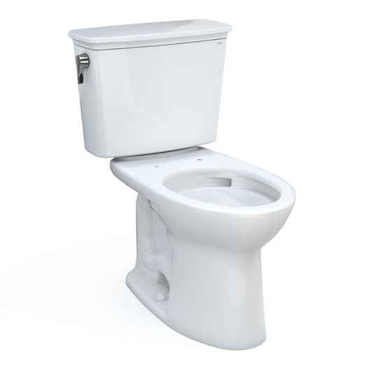 Toto Drake Transitional Two-Piece Elongated 1.28 Gpf Universal Height Tornado Flush Toilet With 10 Inch Rough-In And Cefiontect