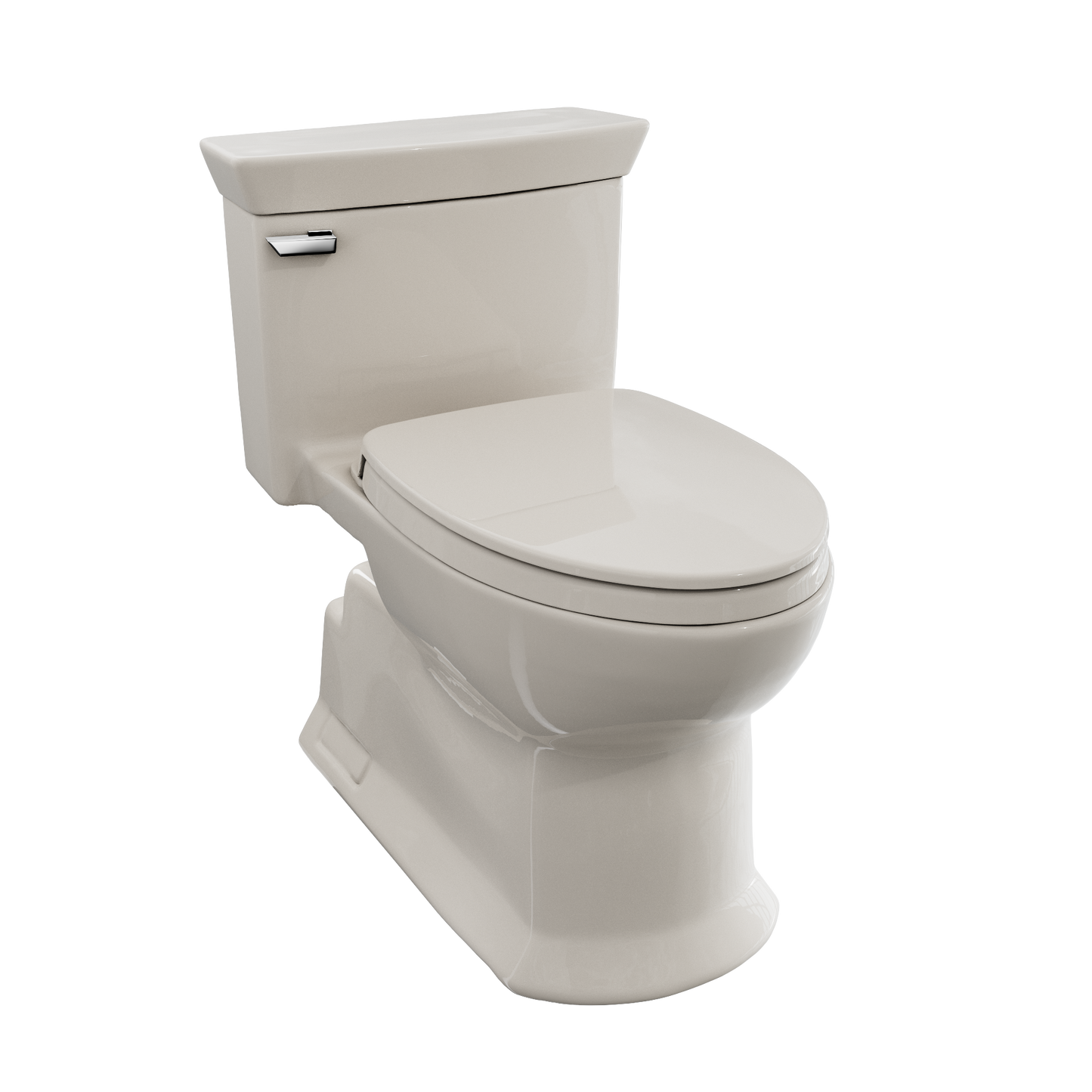 Soiree One Piece Elongated 1.28 GPF Universal Height Skirted Toilet with CeFiONtect