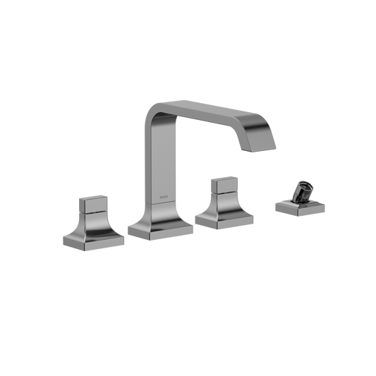 Toto Gc Two-Handle Deck-Mount Roman Tub Filler Trim With Handshower