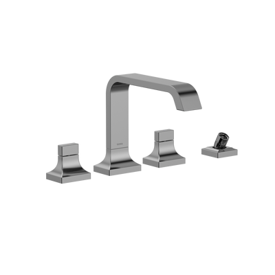 Gc Two-Handle Deck-Mount Roman Tub Filler Trim With Handshower