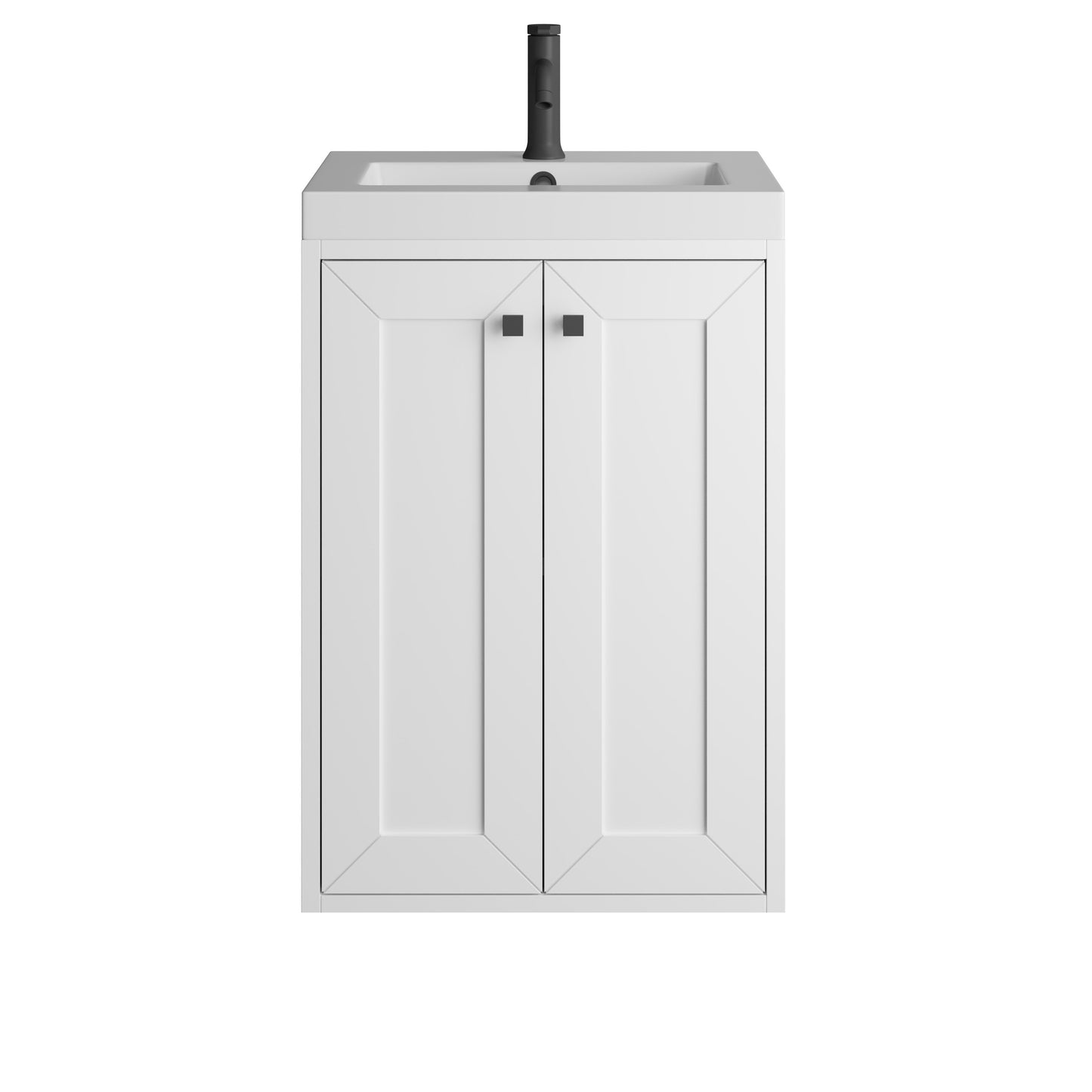 Chianti 20" Single Vanity w/ White Glossy Composite Stone Top
