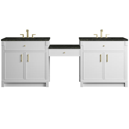 Bellshire 96" Dual Vanity Set with 24" Make-Up Counter
