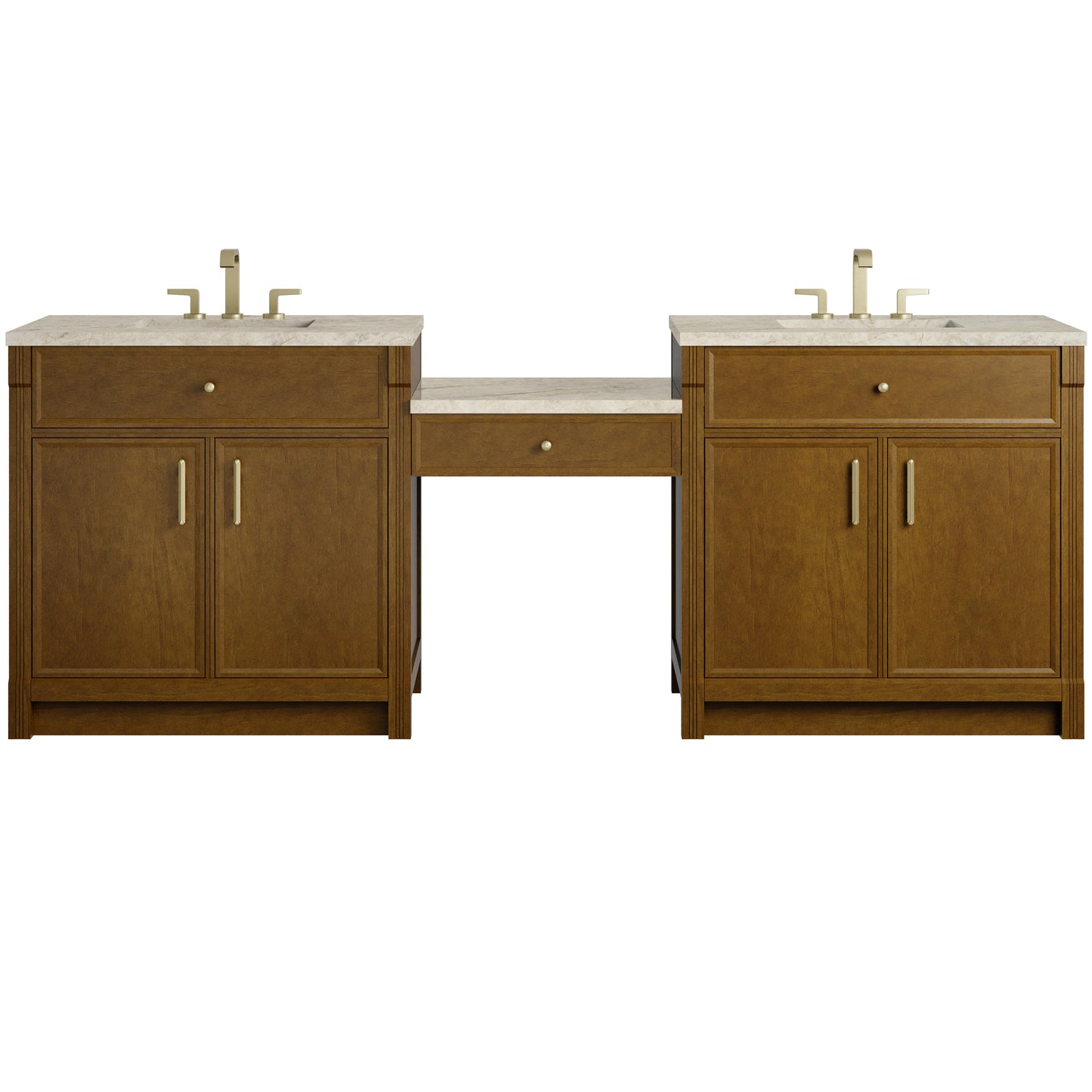 Bellshire 96" Dual Vanity Set with 24" Make-Up Counter