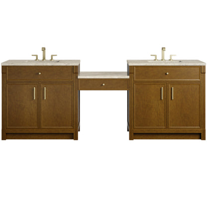 Bellshire 96" Dual Vanity Set with 24" Make-Up Counter