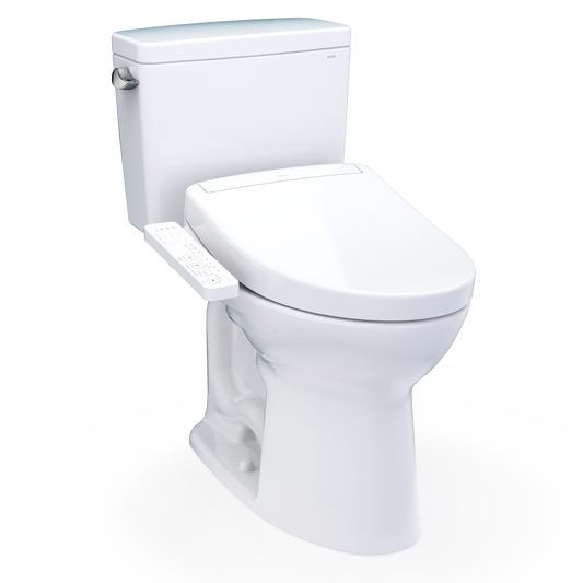 Toto Drake Washlet+ Two-Piece Elongated 1.28 Gpf Tornado Flush Toilet With S2 Bidet Seat