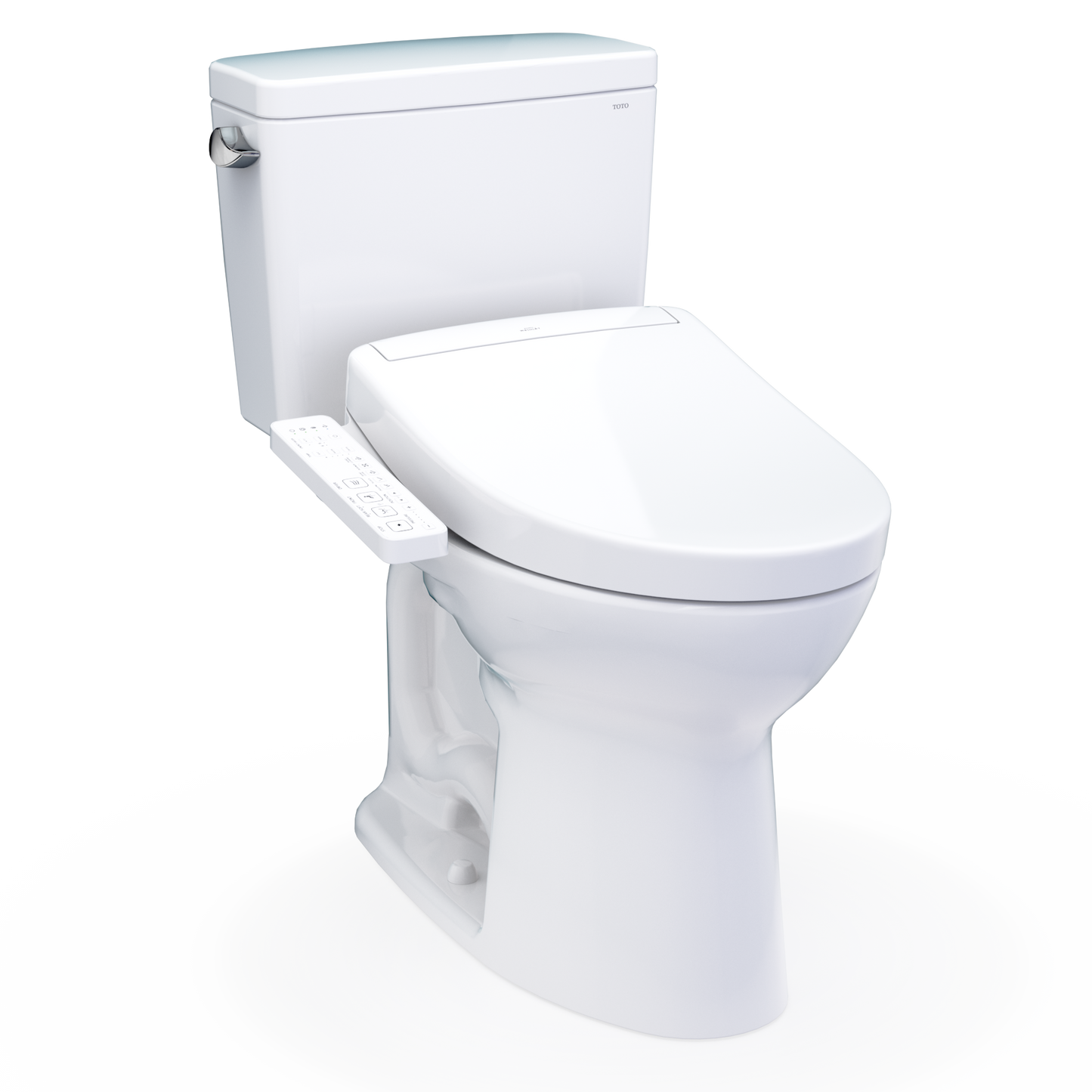 Toto Drake Washlet+ Two-Piece Elongated 1.6 Gpf Universal Height Tornado Flush Toilet With S2 Bidet Seat