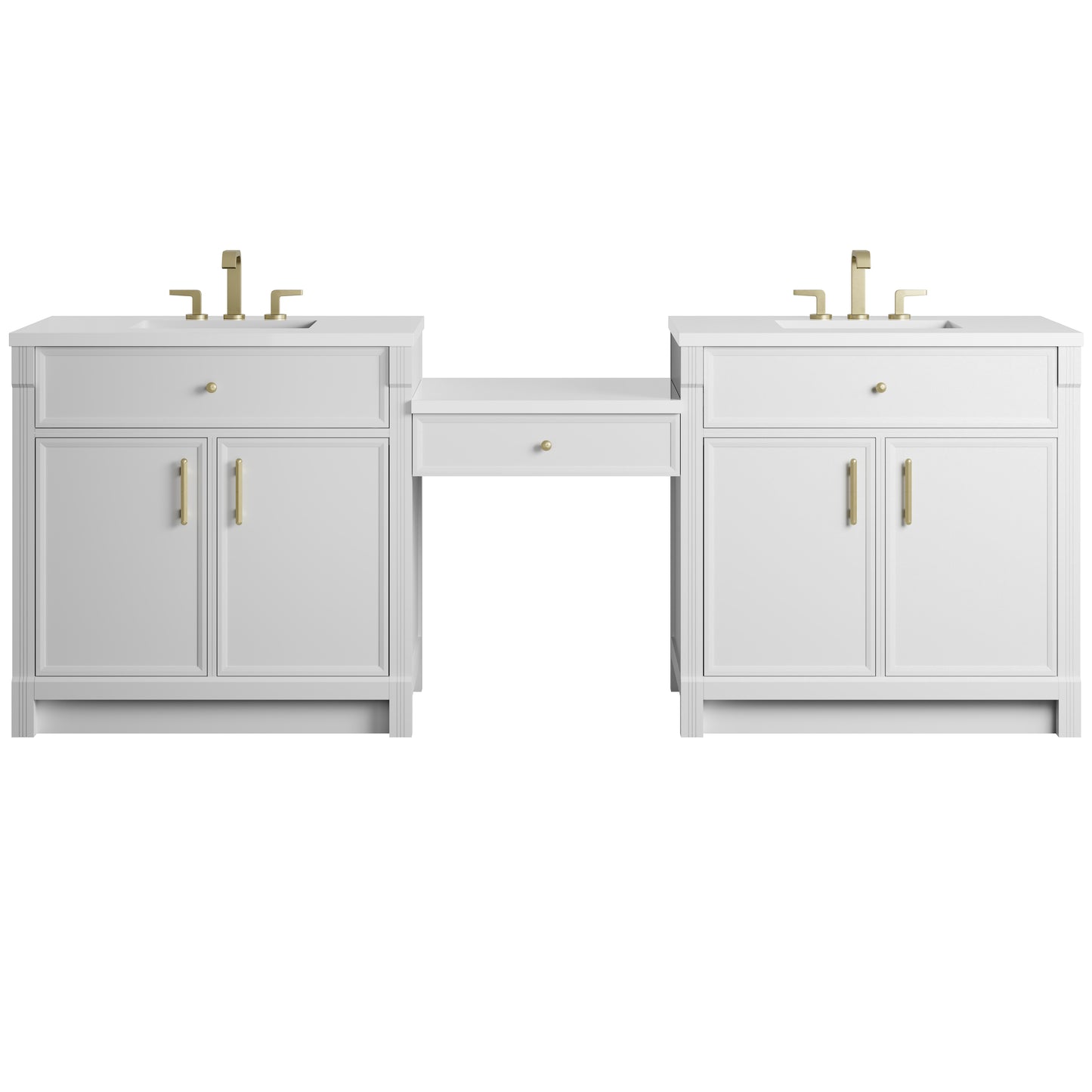 Bellshire 96" Dual Vanity Set with 24" Make-Up Counter