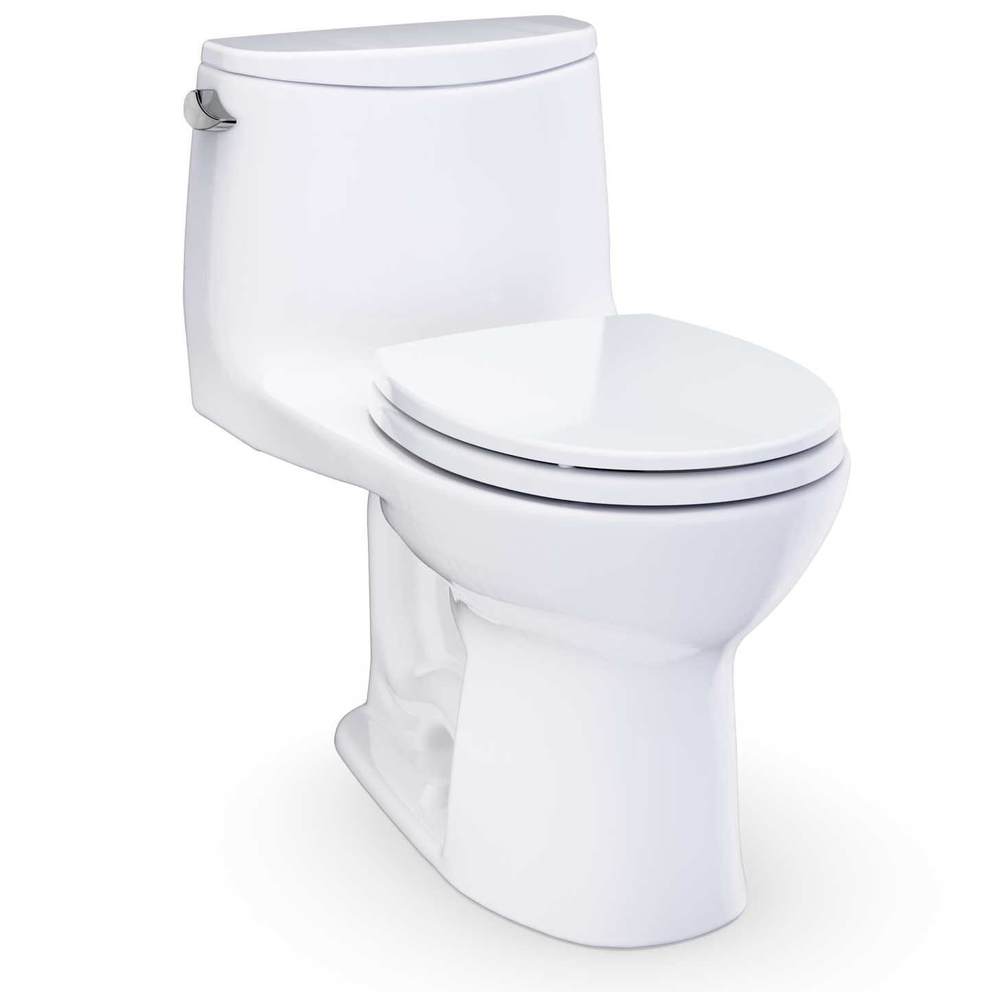 Ultramax One-Piece Round 1.28 GPF Universal Height Toilet with SS113 SoftClose Seat