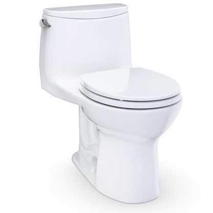 Ultramax One-Piece Round 1.28 GPF Universal Height Toilet with SS113 SoftClose Seat