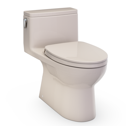Redington One-Piece Elongated 1.28 GPF WASHLET+ and Auto Flush Ready Universal Height Toilet with CEFIONTECT and SS124 SoftClose Seat