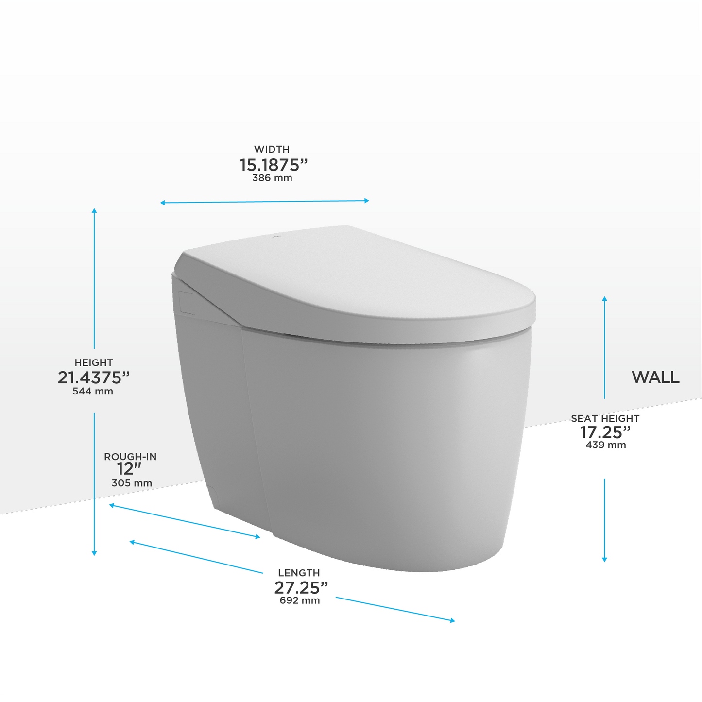 NEOREST AS Dual Flush 1.0 or 0.8 GPF Toilet with Integrated Bidet Seat and EWATER+