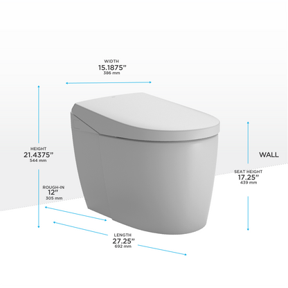 NEOREST AS Dual Flush 1.0 or 0.8 GPF Toilet with Integrated Bidet Seat and EWATER+