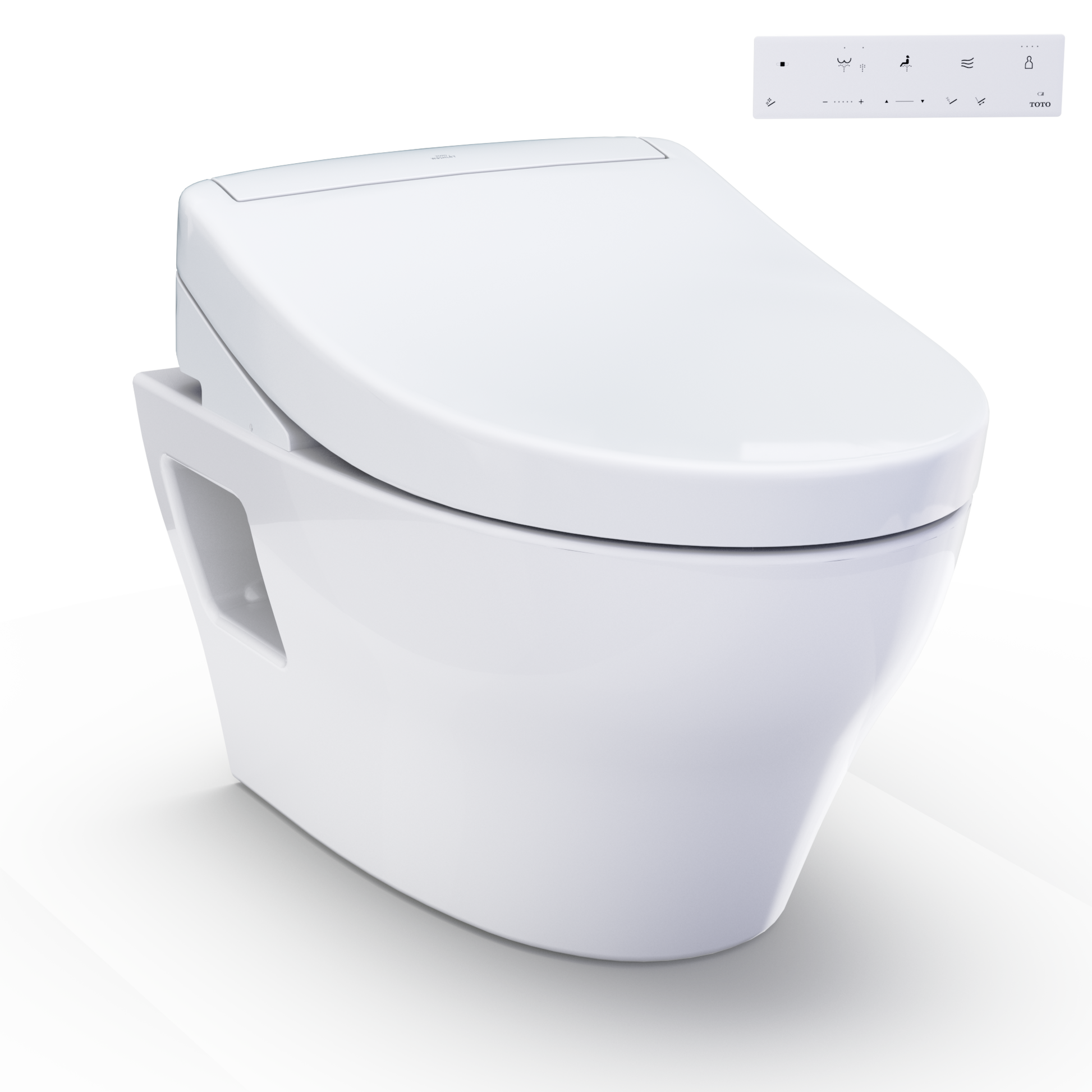 WASHLET+ EP Wall-Hung Elongated Toilet and WASHLET S5 Bidet Seat and DuoFit In-Wall 0.9 and 1.28 GPF Dual-Flush Tank System