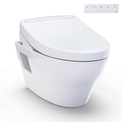 WASHLET+ EP Wall-Hung Elongated Toilet and WASHLET S5 Bidet Seat and DuoFit In-Wall 0.9 and 1.28 GPF Dual-Flush Tank System