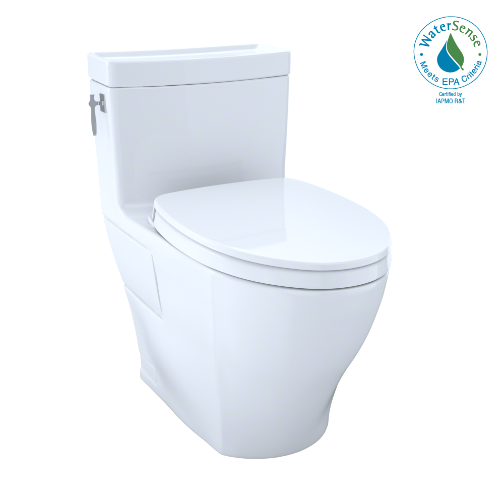 Toto Aimes Washlet+ One-Piece Elongated 1.28 Gpf Universal Height Skirted Toilet With Cefiontect