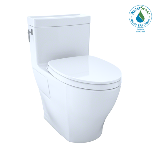Toto Aimes Washlet+ One-Piece Elongated 1.28 Gpf Universal Height Skirted Toilet With Cefiontect