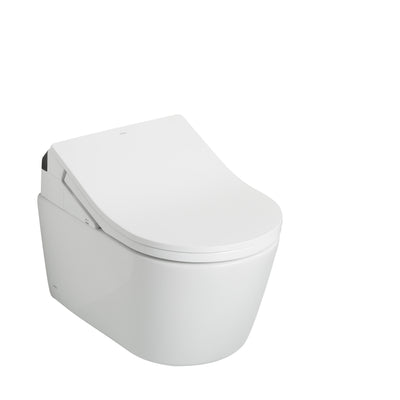 Washlet+ Rp Wall-Hung D-Shape Toilet With Rx Bidet Seat And Duofit In-Wall 1.28 And 0.9 Gpf Auto Dual-Flush Tank System