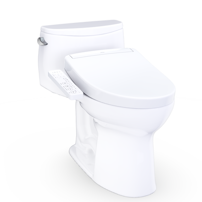 Ultramax Low Profile WASHLET+ S2 One-Piece Elongated 1.28 GPF Universal Height Toilet with CEFIONTECT