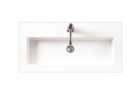 James Martin Vanities Composite Countertop 31.5" W x 15.4" D Sink