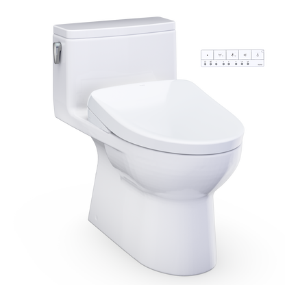 Redington WASHLET+ S7A One-Piece Elongated 1.28 GPF Auto Flush Universal Height Toilet with CEFIONTECT