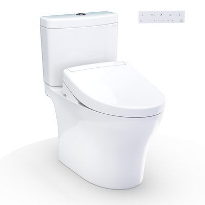 WASHLET+  Aquia IV Two-Piece Elongated Dual Flush 1.28 and 0.9 GPF Toilet and WASHLET S5 Bidet Seat