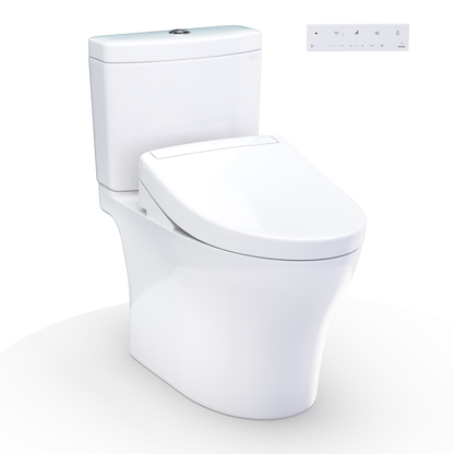 WASHLET+ Aquia IV Two-Piece Elongated Universal Height Dual Flush 1.28 and 0.9 GPF Toilet and WASHLET S5 Bidet Seat